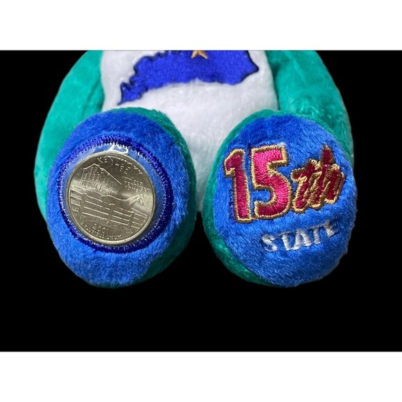 2001 Limited Treasures Kentucky State Quarter Coin Bean Bear Plush - Picture 3 of 5